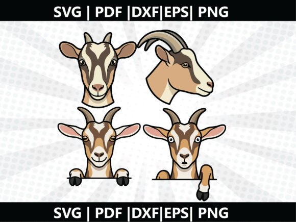 Alpine Goat SVG Cricut Cut File