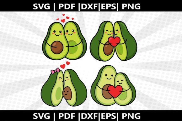 Avocado Couple SVG Cricut Cut File: Craft With Charm, Cut With Confidence