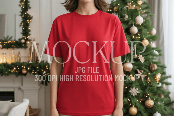 Bella Canvas 3001 Red Mockup