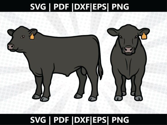 Black Angus SVG Cricut Cut File