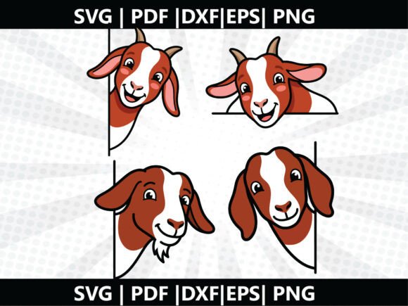 Boer Goat SVG Cricut Cut File