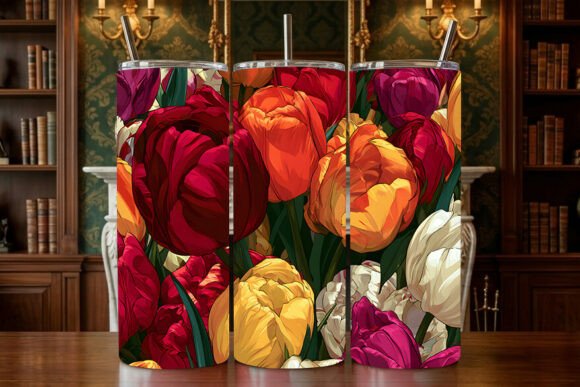 Bold Multi-Color Tulip Garden Floral