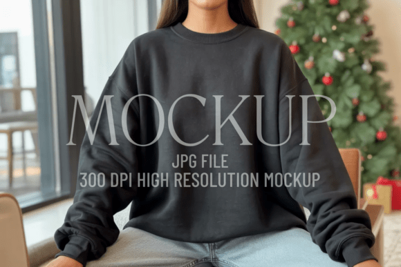 Christmas Mockup Sweatshirt: Elevating Design Presentation with Minimalist Precision