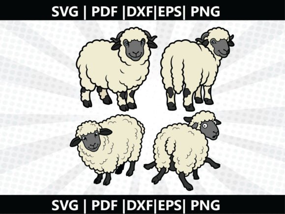 Cute Sheep SVG Cricut Cut File