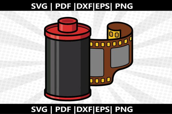 Film Canister SVG Cricut Cut File
