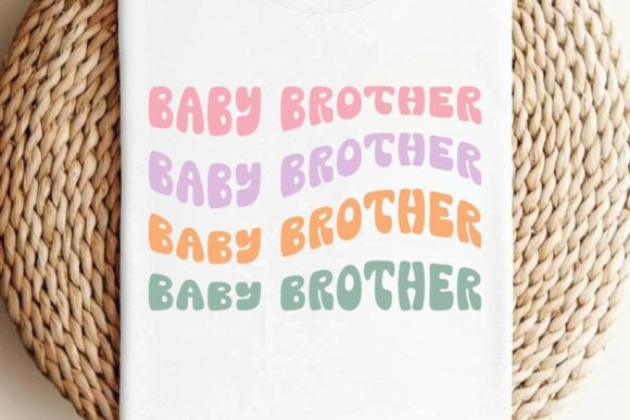 Free Retro Baby Brother SVG PNG T-shirt