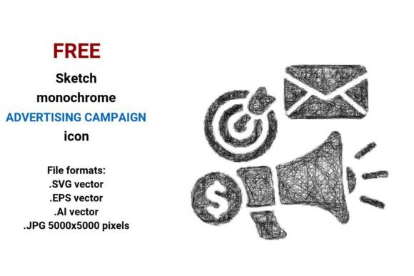 FREE Sketch Advertising Campaign Icon