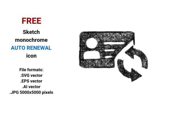 FREE Sketch Auto Renewal Icon