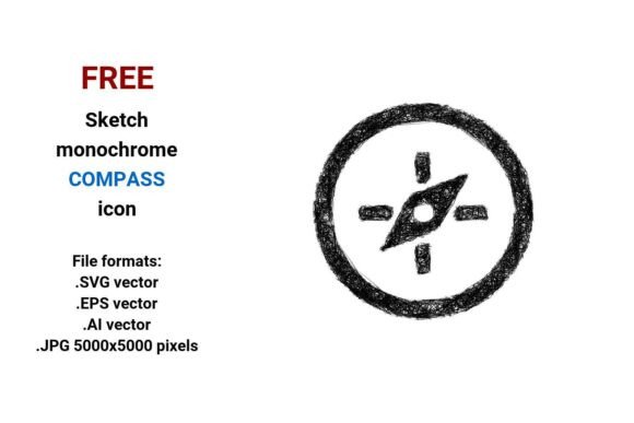 Free Sketch Compass Icon
