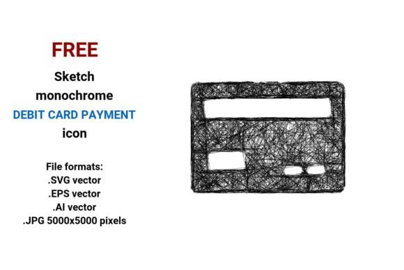 FREE Sketch Debit Card Payment Icon