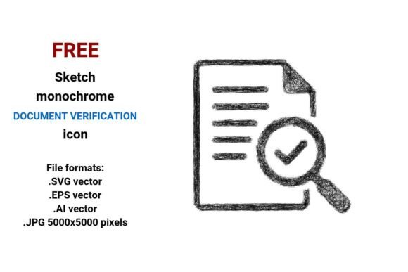 FREE Sketch Document Verification Icon