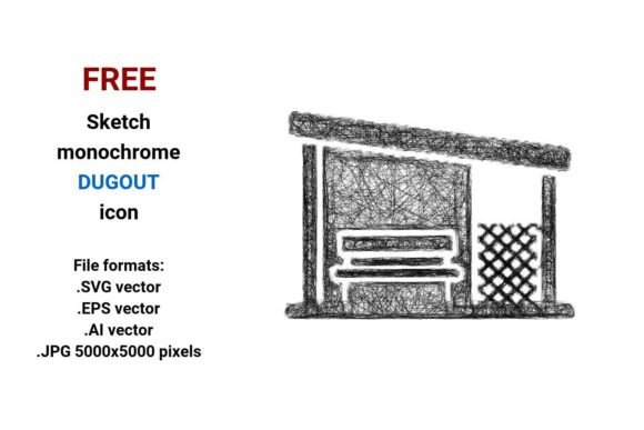 FREE Sketch Dugout Icon: A Practical, Scalable Asset for Baseball-Themed Design