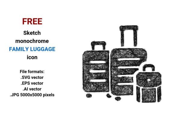 FREE Sketch Family Luggage Icon: A Practical, Scalable Asset for Travel-Related Design