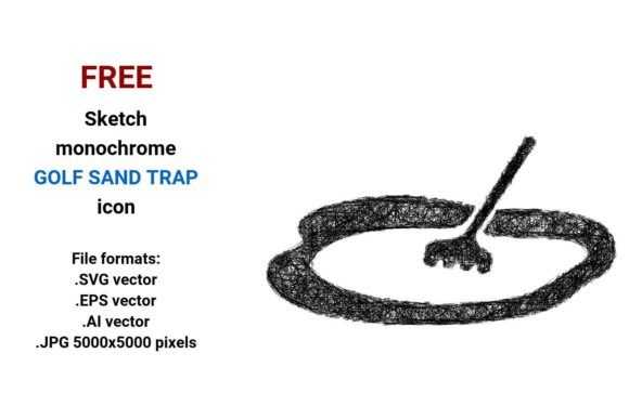 FREE Sketch Golf Sand Trap Icon