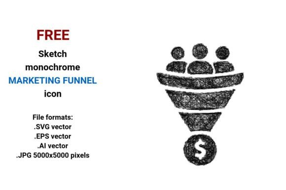FREE Sketch Marketing Funnel Icon