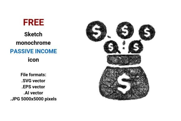 Free Sketch Passive Income Icon