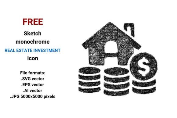 FREE Sketch Real Estate Investment Icon