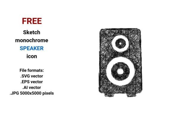 Free Sketch Speaker Icon
