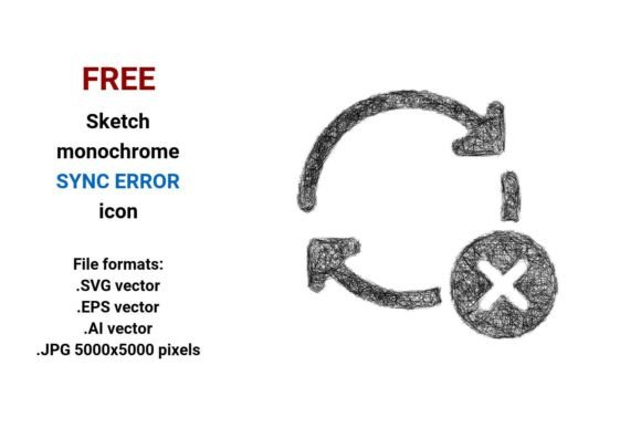 FREE Sketch Sync Error Icon: A Practical Resource for Clear Visual Communication
