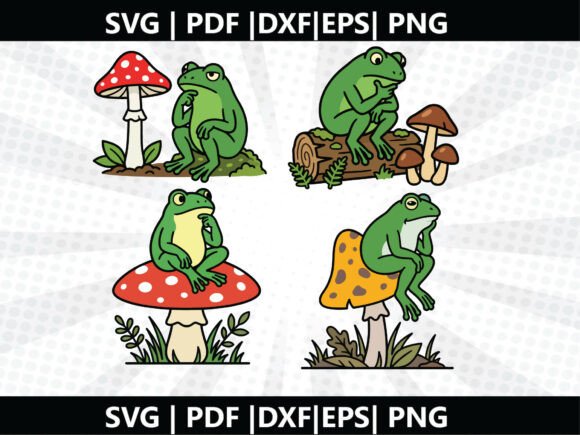 Frog Pondering SVG Cricut Cut File