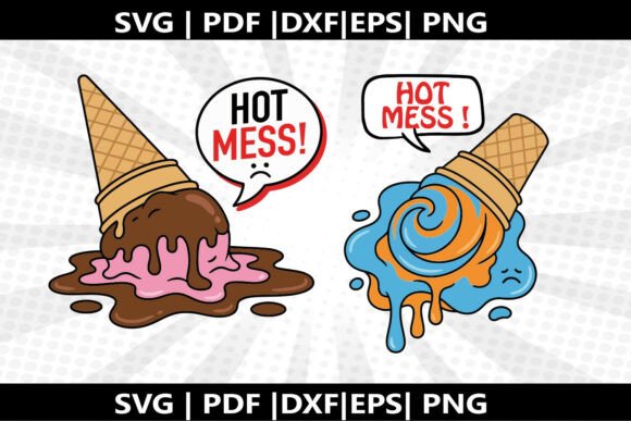 Ice Cream Meltdown SVG Cricut Cut File