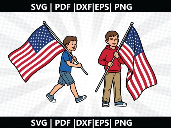 Patriotic Boy SVG Cricut Cut File