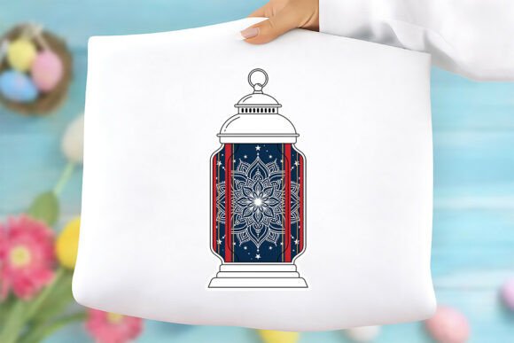 Patriotic Lantern Mandala PNG: A Versatile Digital Design for Creative Projects
