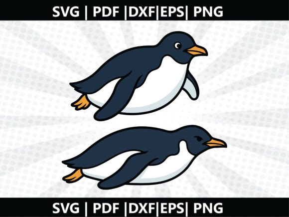 Penguin Slide SVG Cricut Cut File