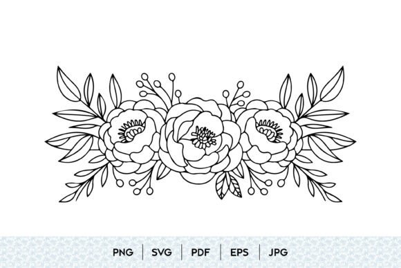 Peony Floral Border SVG: Timeless Elegance, Built for Modern Creation