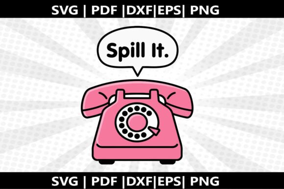 Rotary Phone Gossip SVG Cricut Cut File