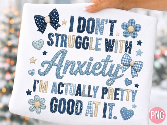 Sarcastic Anxiety Patchwork Quote Art
