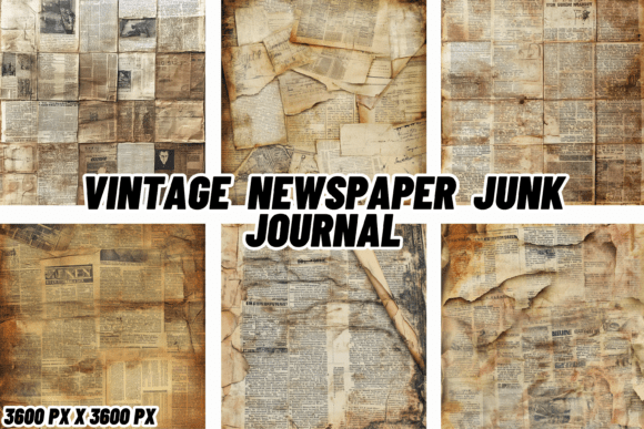 Vintage Newspaper Junk Journal Printable Kit: A Timeless Creative Resource for Crafters & Storytellers