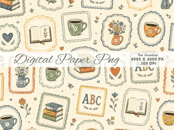 Vintage School Day Digital Paper Teach