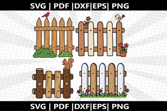 Wooden Fence SVG Cricut Cut File